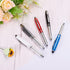 PATIKIL 2 Pack Ballpoint Pen with Stylus Tip and LED Flashlight, 3 in 1 Metal Pen Black Ink 1.0mm Medium Point