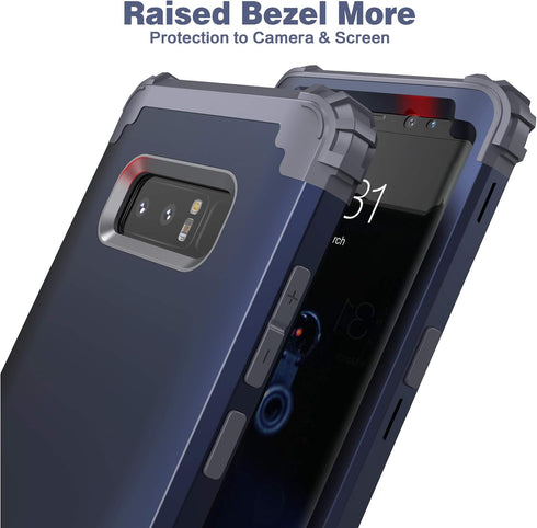 IDweel Galaxy Note 8 Case - Blue Shockproof Slim Hybrid Heavy Duty Protection Cover for Galaxy Note 8