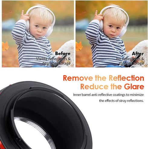 K&F Concept Lens Mount Adapter for M42 Lens to Sony NEX Alpha E-Mount Camera, Compatible with NEX-7, NEX-6, NEX-5N