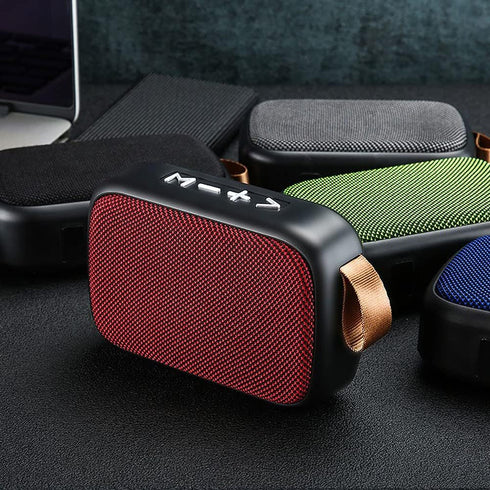 Cuifati Wireless Bluetooth Speaker, Portable Mini Subwoofer with FM Radio, USB, Louder Volume, Rich Bass (Red)