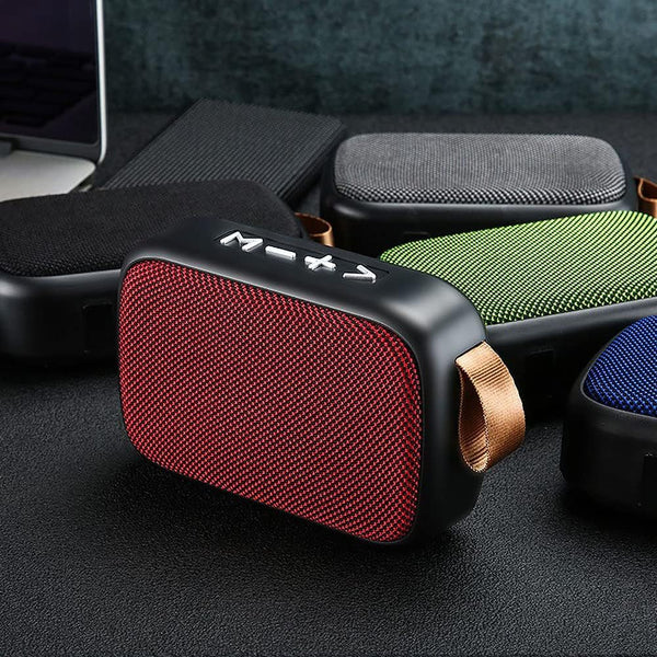 Cuifati Wireless Bluetooth Speaker, Portable Mini Subwoofer with FM Radio, USB, Louder Volume, Rich Bass (Red)