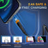 OIITH MFi Certified iPhone Charger Cable 3 Pack, 3 Ft Fast 2.4A Lightning Charging Cord for iPhone 12/11/XS/XR - Orange