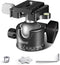 NEEWER Low Profile Camera Tripod Ball Head, 36mm Metal Panorama Head Compatible with Arca 1/4” Quick Release Plate