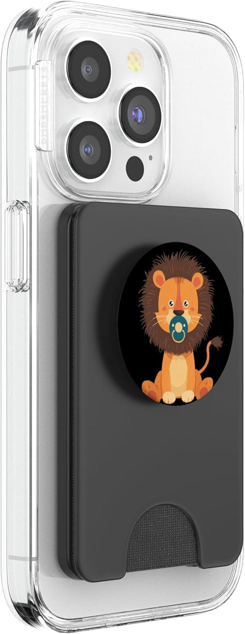 Pacifier Lion Outfit Pretty Lion for Baby Animals and Safari Pacifier Lovers PopSockets PopWallet for MagSafe