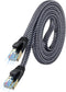 Cat 7 Ethernet Cable 3ft 10Gbps High-Speed, Premium Braided Flat Design for