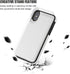 iPhone Xs iPhone X Wallet Case, Premium PU Leather Kickstand with Card Holder, Double Magnetic Clasp (White)