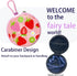 Strawberry Earbuds Set with Case for Kids, Wired Headphones with Small Size Ear Tips, Aesthetic Earphones for School
