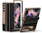 Samsung Galaxy Z Fold 3 Phone Case - Luxury Genuine Leather, Full Body Hinge Protection, Built-in Screen Protector