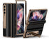 Samsung Galaxy Z Fold 3 Phone Case - Luxury Genuine Leather, Full Body Hinge Protection, Built-in Screen Protector
