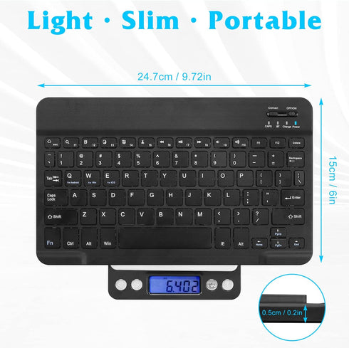 Rechargeable Bluetooth Keyboard and Mouse Combo Ultra Slim Full-Size Keyboard and Ergonomic Mouse for Bluetooth Devices