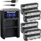 Kastar 4-Pack NP-F570 Battery and LED2 USB Charger for CCD-TR Series Cameras, Compatible with Multiple Models
