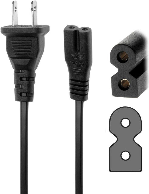 FitPow AC 120V 60Hz 20W Power Cord Outlet Socket Cable Plug Lead for