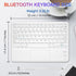 Slim Bluetooth Keyboard with 7 Colors Backlit, Touchpad, Rechargeable Battery for iOS Android Windows Tablets PC
