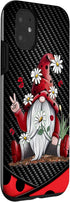 iPhone 11 Red Gnome Hippie Daisy Flowers Gnome Ladybugs Christmas Case