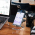 Crpich Acrylic Cell Phone Stand, Portable Phone Holder for Desk, Compatible with Phone 15 14 13 Pro Max Mini 12 11 Plus