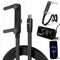 Hqyib 240W Braided Foldable Phone Stand Cord, Invisible Holder Charger Cable with Stand,T-Shaped
