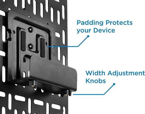 Mount-It! Cable Box Mount Behind TV | Adjustable Universal Mounting Bracket for Streaming Devices, Router, Modem, DVD |