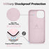 AOTESIER Shockproof Liquid Silicone Case for iPhone 13 Mini, Full Body Drop Protection 5.4 inch Slim Thin Cover, Ice