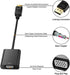 HDMI to VGA Adapter, Gold-Plated Male to Female for Computer, Desktop, Laptop, Monitor, Projector