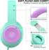 A8 Kids Headphones with Microphone, Lightweight Folding Stereo Bass Headphones, Portable Wired for Smartphone/Tablet