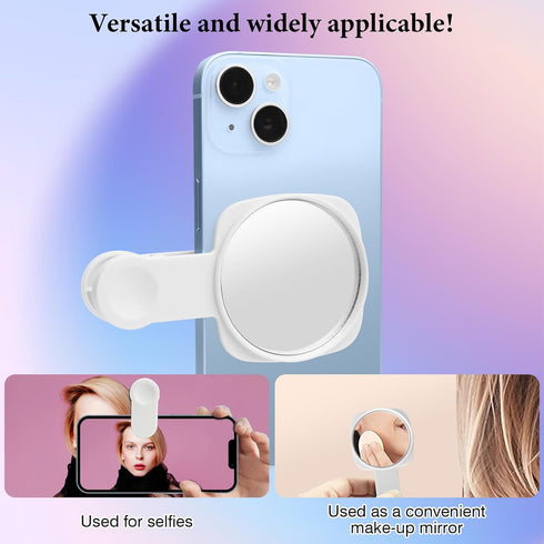 Esdallina Phone Rear Camera Selfie Mirror - See How You Look in the Back Camera - for High Definition Photos (White)