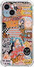 Aesthetic Collage Case for iPhone 13 mini, Cute Soft TPU Bumper Case with Positive Quotes for Men Women