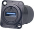 USB 3.0 D Panel Mount Solderless Connector, Female to Female Coupler Socket Pass Through Adapter, Speed 5Gbps
