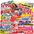 100 pcs/Pack Fashion Motocross Motorcycles Dirt Bike Stickers, No Repetition Vinyl Cool Stickers for Travel Cases
