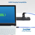 Cable Matters 20Gbps Right Angle USB C Cable 6ft, 240W Power Delivery, 8K 30Hz & 4K 120Hz Video, Black - 1.8m/6ft
