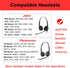 Ear Cushions for Plantronics Headset, Foam Ear Pads Replacement Headphone Covers for Plantronics HW251N 510 520 Blackwire 3210 3220 3310 3320 Jabra PRO 920 930 9450 Biz 1500 1900 2300 2400II-4 Pack