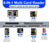 Rocketek 8 1 10Gbps 2933x/1400x 3.0 in XQD Card Reader, Multi XQD Reader for Sony G/M Series, Lexar USB Mark XQD