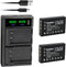 Kastar 2-Pack Battery and LTD2 USB Charger for Fujifilm NP-120, NP-120B, PENTAX D-LI7, RICOH DB-43