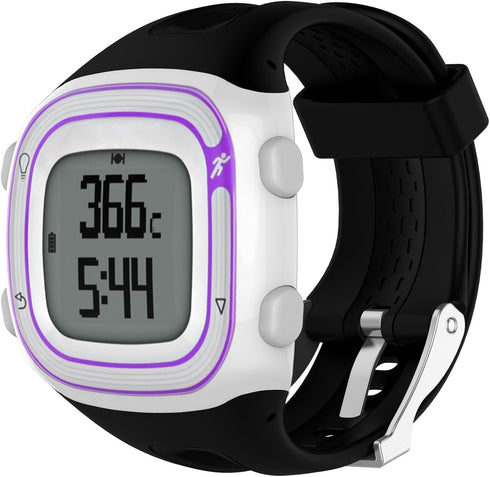 Replacement Band for Garmin Forerunner 10/15 - TenYun Silicone Wristband Strap for Women/Man (Black, Small)