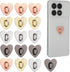 Qianyu 16 Pcs Cell Phone Ring Holder Grips 360Rotation Finger Ring Stand Heart