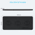 ZealSound Wireless Charging Pad, Ultra-Slim Triple Charger Station for 3 Devices & New Airpods, Black PU Leather