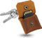 Jack&Chris Genuine Leather SD Card Holder Keychain, Anti-Shock Anti-Dust SD Card Case,