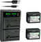 Kastar 2-Pack Battery and LTD2 USB Charger for Canon VIXIA HF R700, R800, LEGRIA HF Models