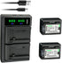 Kastar 2-Pack Battery and LTD2 USB Charger for Canon VIXIA HF R700, R800, LEGRIA HF Models
