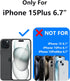 [3 in 1 for iPhone 15 Plus Case, Upgrade Camera Protection with 2 pcs Screen Protector, Protective Cover for Women Girl
