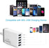 Pezin & Hulin 5 Port USB Wall Charger, 45W, Compatible with Tablet, Phone, and Cell Devices