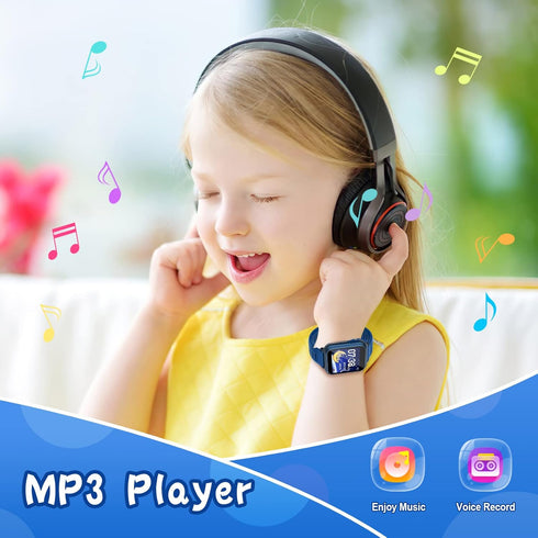 Smart Watch for Kids with 24 Puzzle Games, HD Touch Screen, Camera, Pedometer, Alarm Clock for 4-12 Year Olds