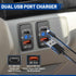 Anina USB C Car Charger Socket for Toyota, 12V/24V Dual USB Outlet PD3.0 & QC3.0 with LED Voltmeter for Tundra 2005-2006