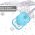 Cute Waves DIY Cable Protector for iPhone Charger, Kawaii 3D Love Heart Design, Data Cable Saver, Blue