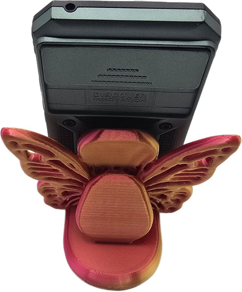 Generic Butterfly Cell Phone Stand for Desk, Coral, Decorative Phone Holder with Wings Design for Table or Nightstand