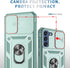 Military Grade Drop Shock Protection Case for Samsung Galaxy S21 FE 5G, Built-in 360° Rotate Ring Stand