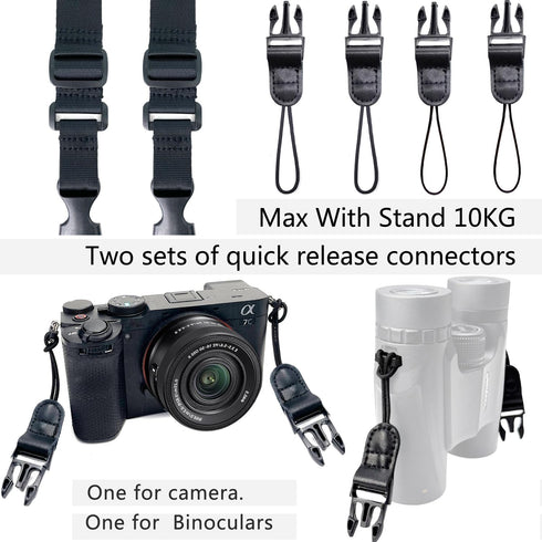 YMTHamaz3 Photographers,Black,56 Inch Camera Neck Strap,Soft Binocular Should Strap with Quick Release Buckle,Neoprene