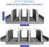 Vertical Laptop Stand Holder, 5 Slots, Aluminum Space-Saving Dock, Adjustable Size for Apple