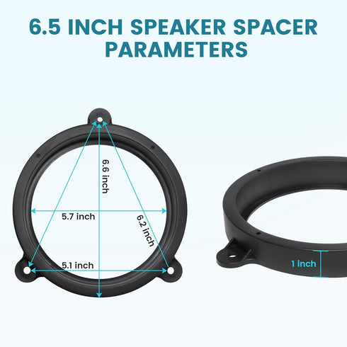 Subaru 6.5 Inch Rear Door Speaker Adapter Bracket with Speaker Harness 1998-2020
