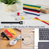 ELII 300PCS Cable Management Kit, 4 Cable Sleeve, 35 Cable Clips, 11 Cord Holders, 200 Fastening Cable Ties for Under