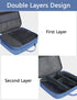 MATEIN Electronics Organizer Bag, Double Layers Tech Organizer with Handle for Cable, Charger, Phone, Ipad Mini, Blue